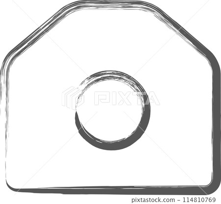 Brush-drawn mini icon camera 114810769