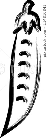 蔬菜書法單項圖示青豆 114810843