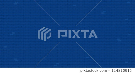 Blue Trendy Urban Flat Simple Brick Wall Seamless Texture Decorative Background Vector Illustration 114810915