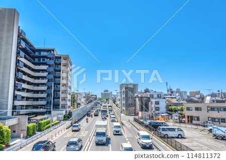 Urban landscape of Nerima Ward, Tokyo - Shin-Sakuradai Station 114811372