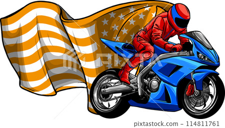 sportbike racer riding fast vector illustration design sportbike racer riding fast vector illustration design 114811761