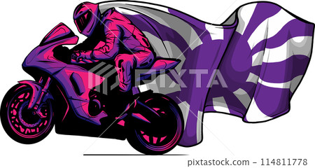 sportbike racer riding fast vector illustration design sportbike racer riding fast vector illustration design 114811778