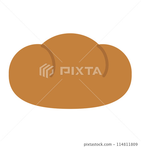 Simple and cute bread illustration 114811809