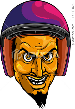 devil head mascot vector on white background 114811823