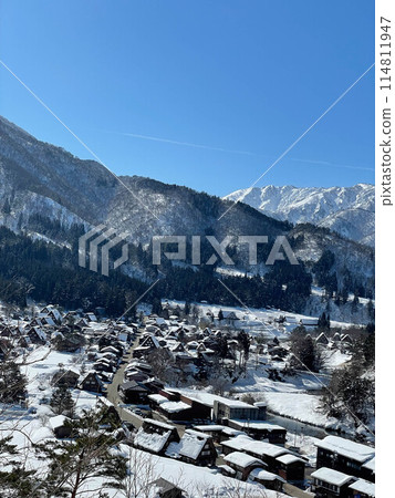 二月白川鄉白雪皚皚 114811947