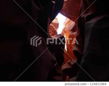 Abstract Antelope Canyon with glowing lights Abstract Antelope Canyon with glowing lights 114811964