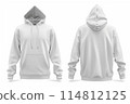 Hoodie for mockup isolated white background  114812125
