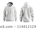 Hoodie for mockup isolated white background  114812129