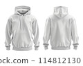 Hoodie for mockup isolated white background  114812130