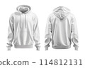 Hoodie for mockup isolated white background  114812131