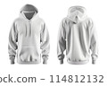 Hoodie for mockup isolated white background  114812132