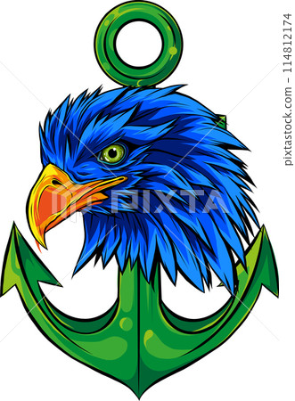 Mascot Head of an Eagle vector illustration design 114812174