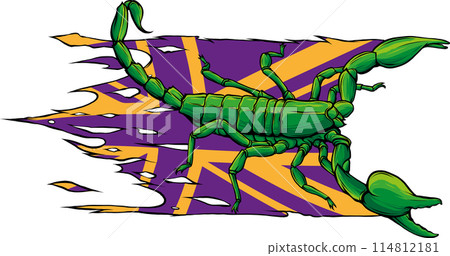 draw colored animal scorpion vector illustration design 114812181