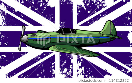 Vector illustration of old fighter plane design Vector illustration of old fighter plane design 114812232