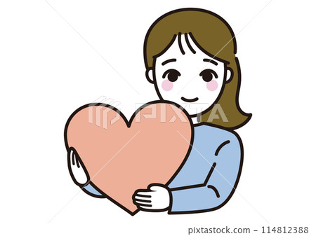 A woman with a heart 114812388