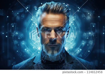 Artificial intelligence human face learning, generative ai 114812458