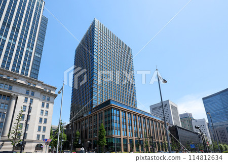 東京千代田區丸之內二重橋大廈附近的丸之內風景 114812634