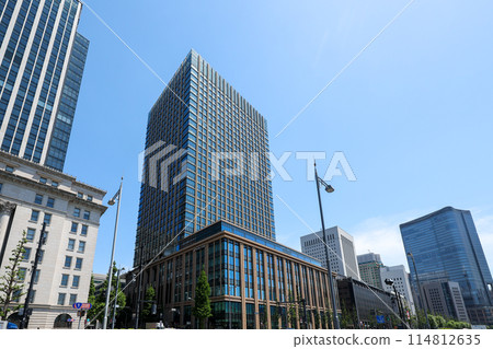 東京千代田區丸之內二重橋大廈附近的丸之內風景 114812635
