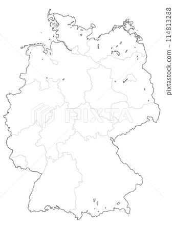 Blank map of Germany 114813288