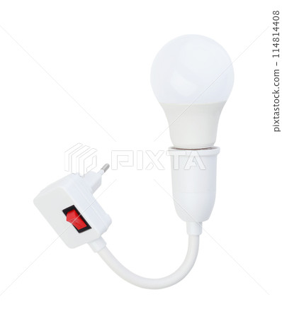 Electric Lamp Bulb Holder With Switc Isolated. Electric Lamp Bulb Holder With Switc Isolated. 114814408