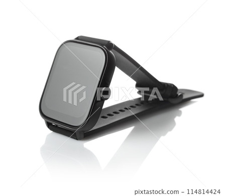 Electronic watch isolated on white. 114814424