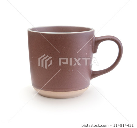 Ceramic mug isolated on white. 114814431