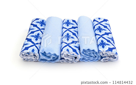 Terry napkins isolated on white. 114814432