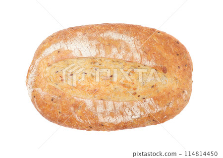 Wheat bread isolated on white. 114814450