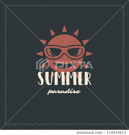 Summer holidays typography inspirational quote design for poster or apparel vector illustration. Summer holidays typography inspirational quote design for poster or apparel vector illustration. 114814613