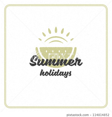 Summer holidays typography inspirational quote design for poster or apparel 114814852