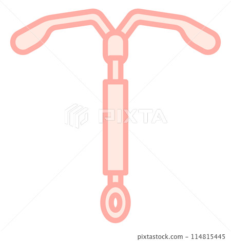 Simple icon illustration of intrauterine contraceptive device Simple icon illustration of intrauterine contraceptive device 114815445