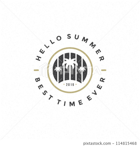 Summer holidays label or badge typography slogan design Summer holidays label or badge typography slogan design 114815468