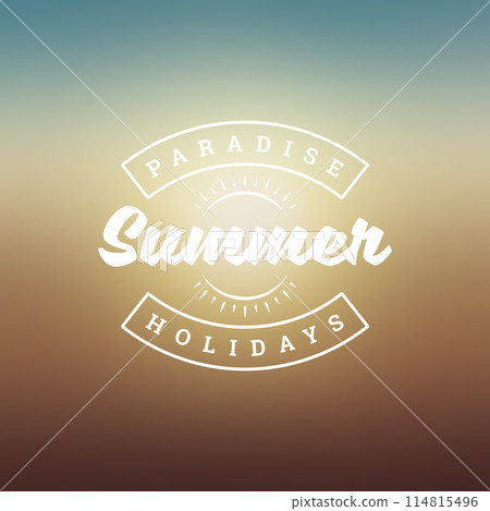 Summer holidays label or badge typography slogan design Summer holidays label or badge typography slogan design 114815496