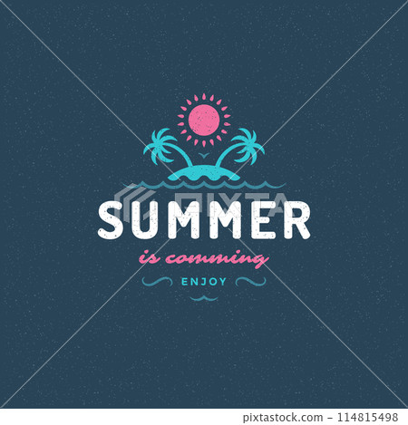 Summer holidays label or badge typography slogan design Summer holidays label or badge typography slogan design 114815498