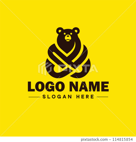 Logo Design Bear animal logo and icon editable vector graphic illustration 114815854