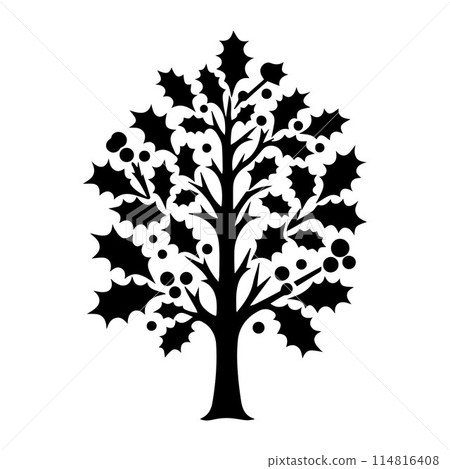 Tree silhouette editable vector illustration for logo icon isolated over white background Tree silhouette editable vector illustration for logo icon isolated over white background 114816408