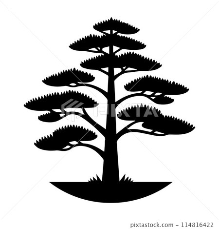 Tree silhouette editable vector illustration for logo icon isolated over white background Tree silhouette editable vector illustration for logo icon isolated over white background 114816422
