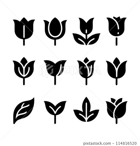 Leaves, Foliage, Greenery, Foliage silhouette editable vector illustration isolated over white background Leaves, Foliage, Greenery, Foliage silhouette editable vector illustration isolated over white background 114816520