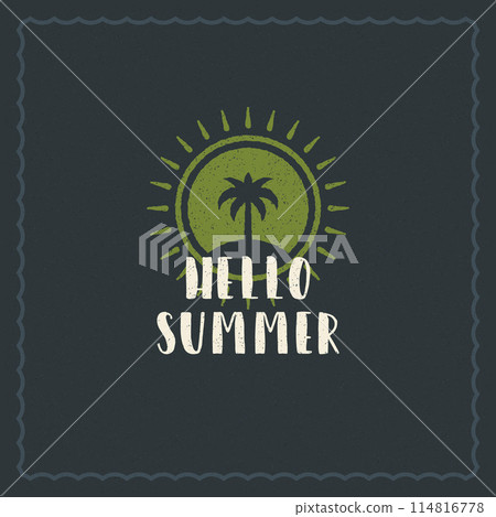 Summer holidays typography inspirational quote design for poster or apparel 114816778