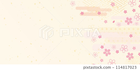 Japanese pattern background 114817023