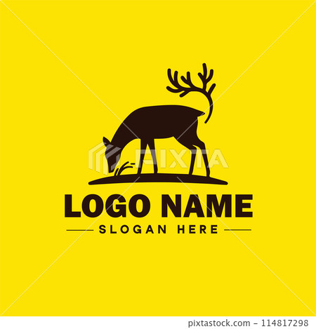 Deer animal logo and icon clean flat modern minimalist business and luxury brand logo design editable vector Deer animal logo and icon clean flat modern minimalist business and luxury brand logo design editable vector 114817298