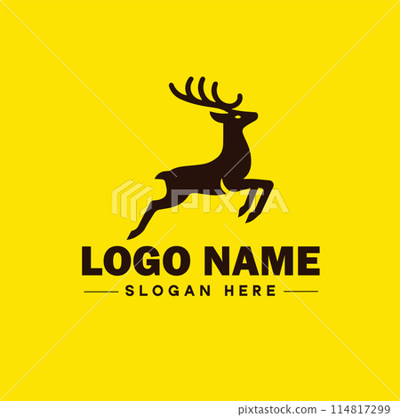 Deer animal logo and icon clean flat modern minimalist business and luxury brand logo design editable vector Deer animal logo and icon clean flat modern minimalist business and luxury brand logo design editable vector 114817299
