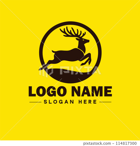 Deer animal logo and icon clean flat modern minimalist business and luxury brand logo design editable vector Deer animal logo and icon clean flat modern minimalist business and luxury brand logo design editable vector 114817300