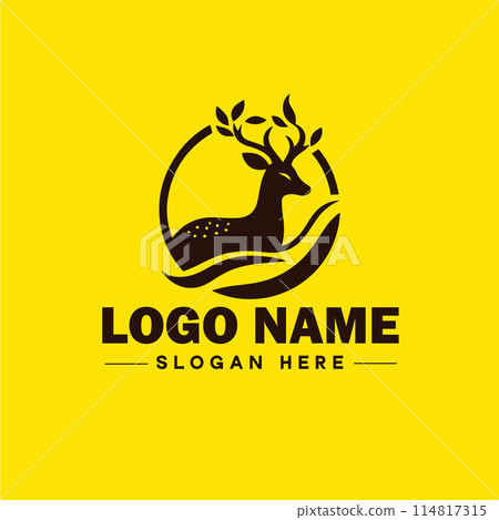 Deer animal logo and icon clean flat modern minimalist business and luxury brand logo design editable vector Deer animal logo and icon clean flat modern minimalist business and luxury brand logo design editable vector 114817315