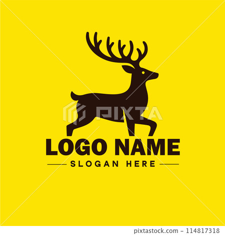 Deer animal logo and icon clean flat modern minimalist business and luxury brand logo design editable vector Deer animal logo and icon clean flat modern minimalist business and luxury brand logo design editable vector 114817318