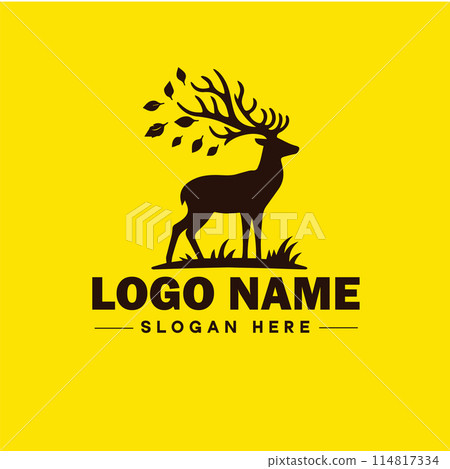 Deer animal logo and icon clean flat modern minimalist business and luxury brand logo design editable vector Deer animal logo and icon clean flat modern minimalist business and luxury brand logo design editable vector 114817334