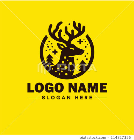 Deer animal logo and icon clean flat modern minimalist business and luxury brand logo design editable vector Deer animal logo and icon clean flat modern minimalist business and luxury brand logo design editable vector 114817336