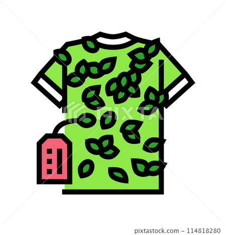 eco conscious designs sustainable fashion color icon vector illustration eco conscious designs sustainable fashion color icon vector illustration 114818280