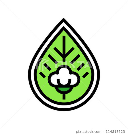 organic cotton sustainable fashion color icon vector illustration 114818323
