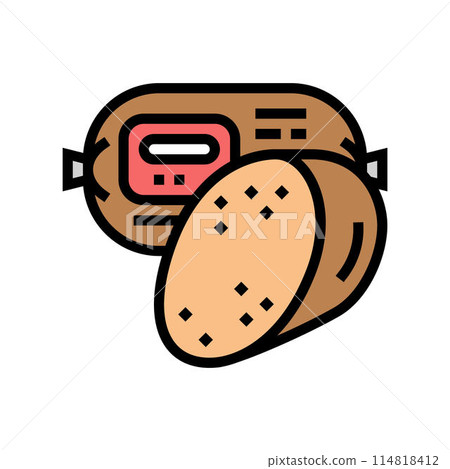 liver sausage meat color icon vector illustration 114818412